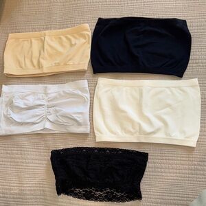 Free People Bandeau Set in Black, White, and Cream